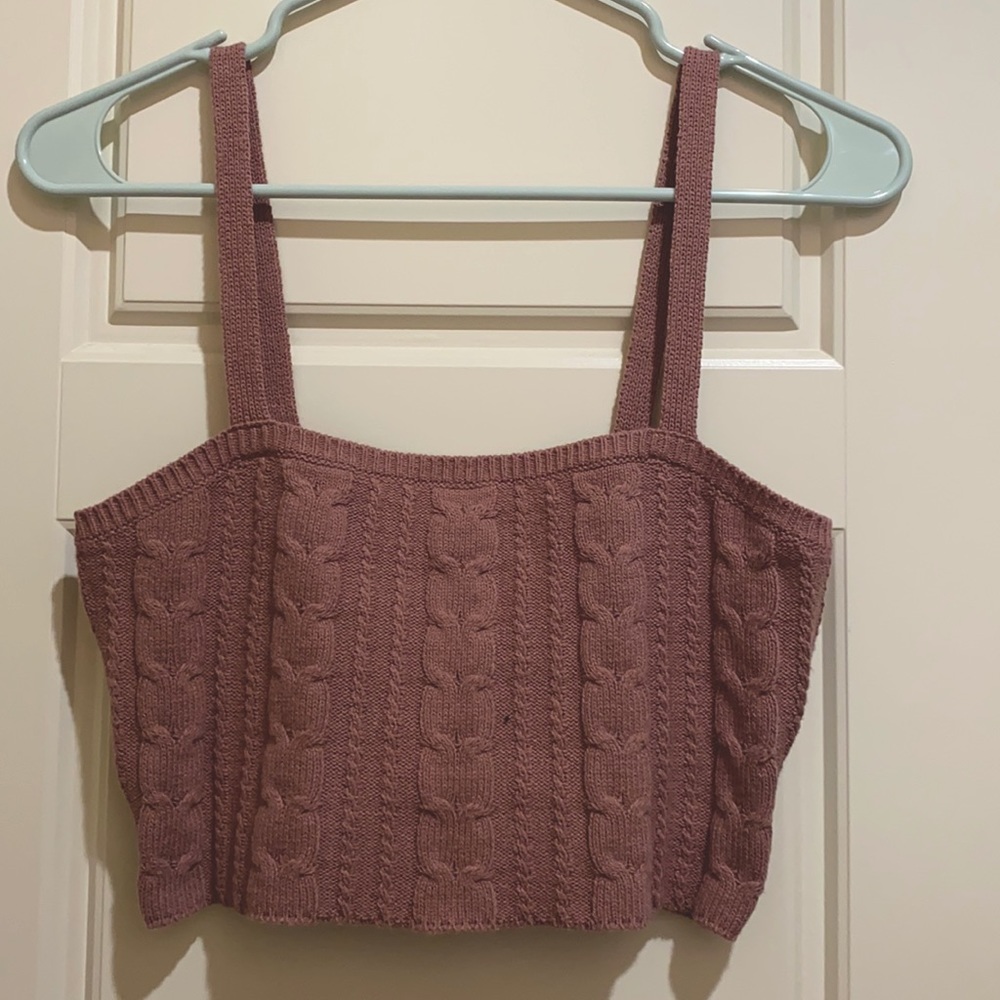 sweater knit crop top